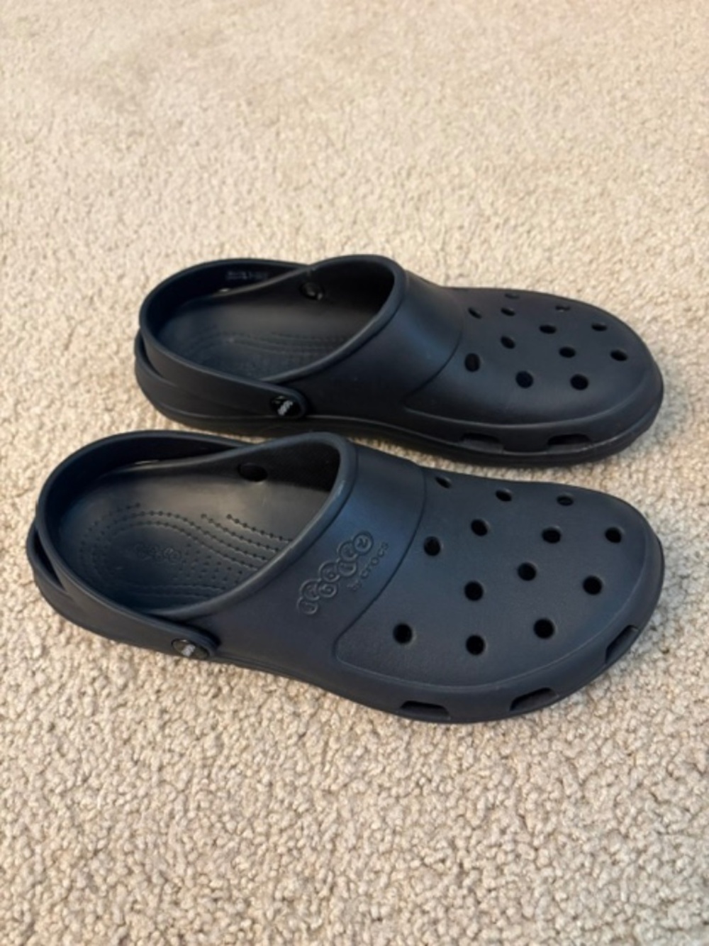 Jibbitz by Crocs Clogs Comfort Shoes Mens 11 Black Slip On Slingback Slides